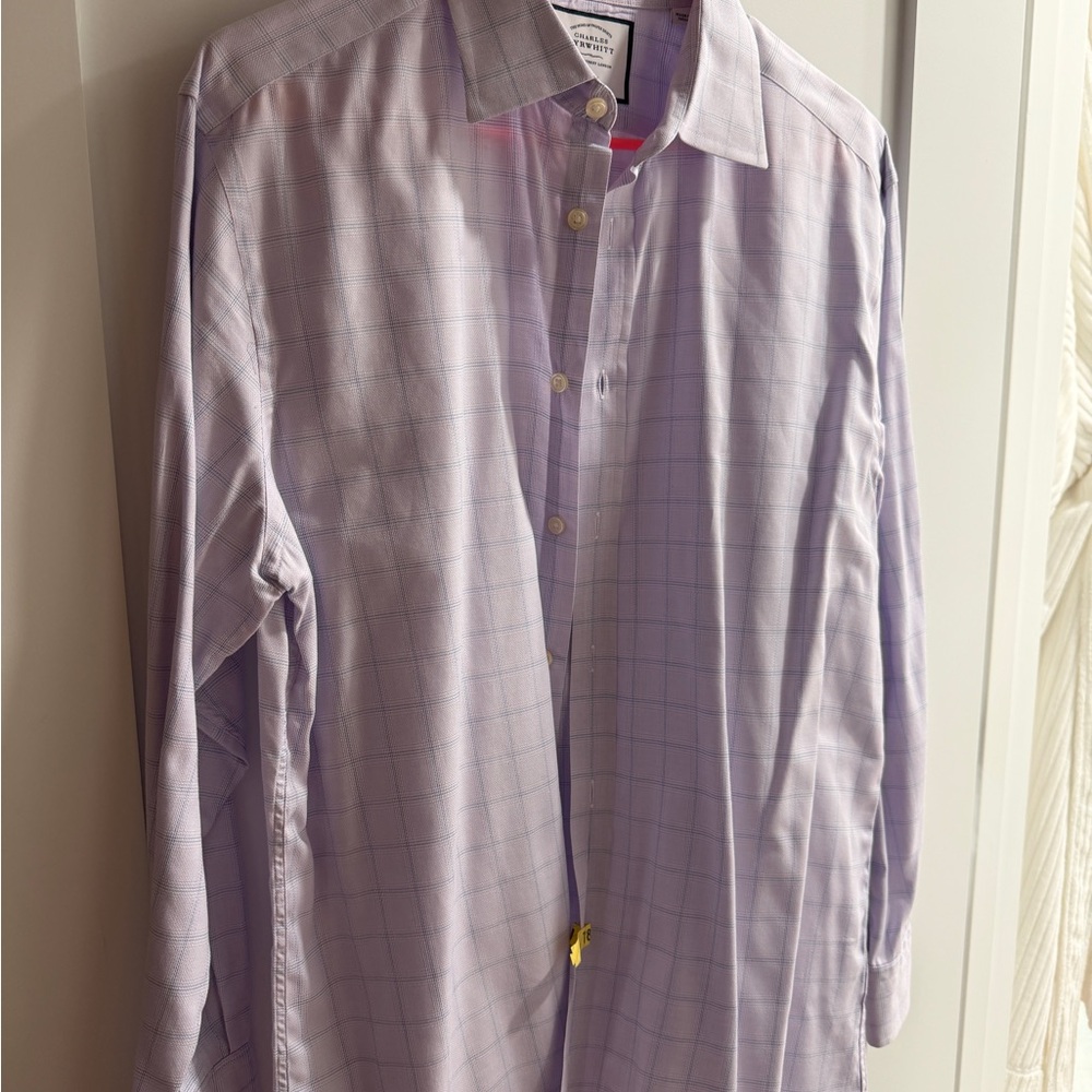 Charles Tyrwhitt Lavender Check Dress Shirt